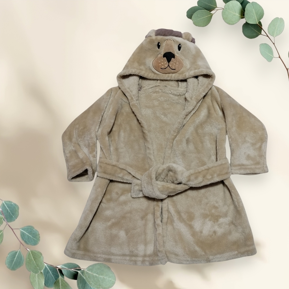Hudson Baby Adorable Tan Lion Hooded Kids Pajama Robe